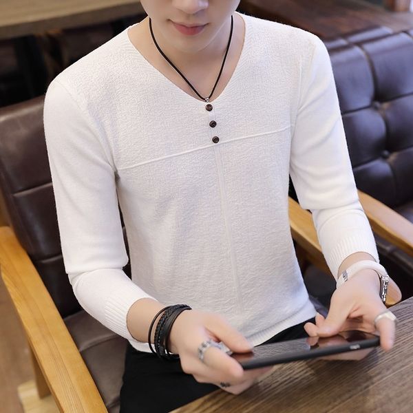 varsanol new sweaters for men v-neck warm sweater men long sleeve pullover knitwear homme elastic solid slim casual 2018, White;black
varsanol new sweaters for men v-neck warm sweater men long sleeve pullover knitwear homme elastic solid slim casual 2018, White;black