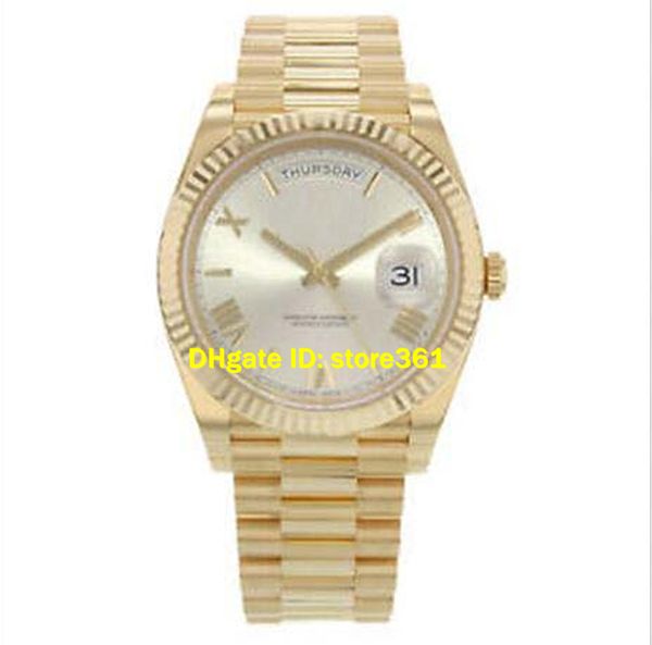 new watches mens luxury 18ct gold daydate 228238 40mm white roman dial automatic mechanical wristwatches for men, Slivery;brown
new watches mens luxury 18ct gold daydate 228238 40mm white roman dial automatic mechanical wristwatches for men, Slivery;brown