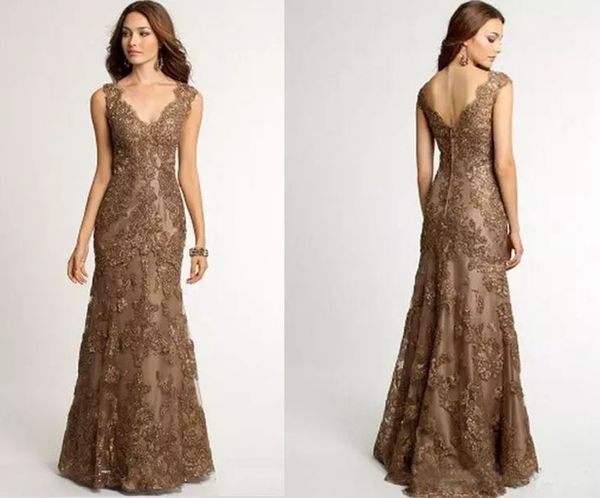 v neck lace mother of the bride dresses 2019 appliques beaded mermaid floor length mother dresses, Black;red
