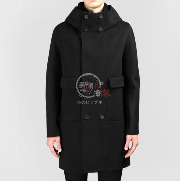 s-6xl 2018 spring male new fashion personality hooded long collar high-breasted double-breasted coat pocket wool coat, Black
s-6xl 2018 spring male new fashion personality hooded long collar high-breasted double-breasted coat pocket wool coat, Black