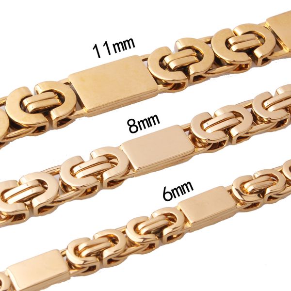 trendy mens womens jewelry 316l stainless steel 6/8/10mm gold byzantine chain necklace or bracelet 7''-40, Silver
trendy mens womens jewelry 316l stainless steel 6/8/10mm gold byzantine chain necklace or bracelet 7''-40, Silver