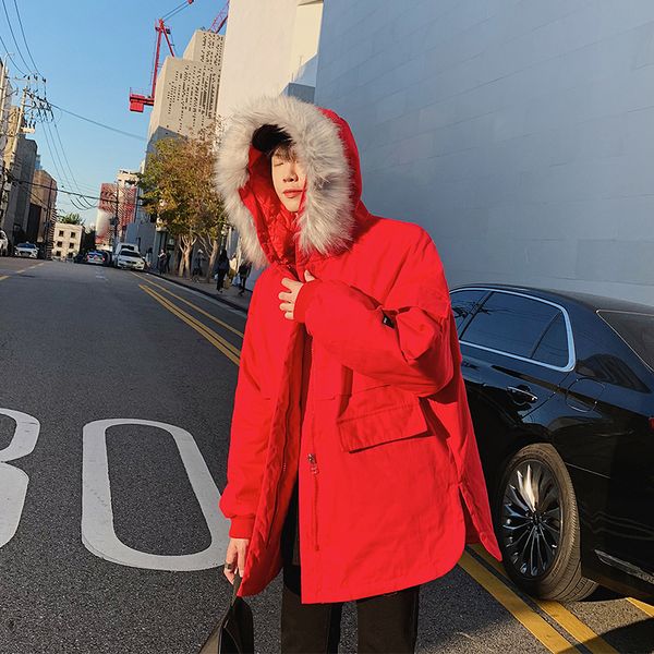 winter boutique new men's youth temperament casual warm plus velvet coat jacket solid color simple loose cotton clothing, Black
winter boutique new men's youth temperament casual warm plus velvet coat jacket solid color simple loose cotton clothing, Black