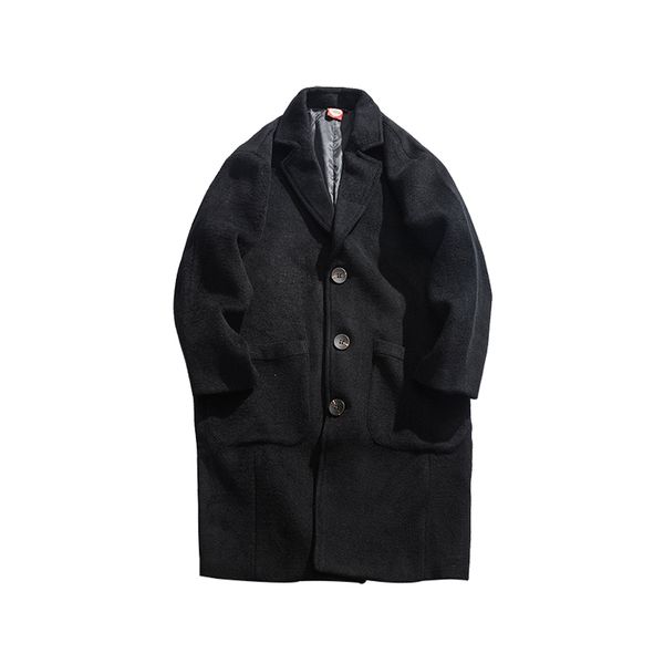 woolen polyester long men overcoat suit collar single breasted solid color outwear homme casual loose warm trench coat male m, Black
woolen polyester long men overcoat suit collar single breasted solid color outwear homme casual loose warm trench coat male m, Black