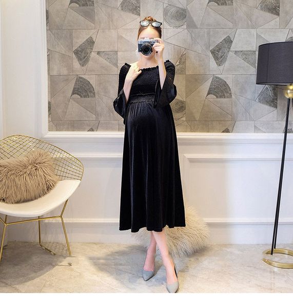casual maternity dress wide boat neck pregnant women dresses pregnancy clothes, White
casual maternity dress wide boat neck pregnant women dresses pregnancy clothes, White