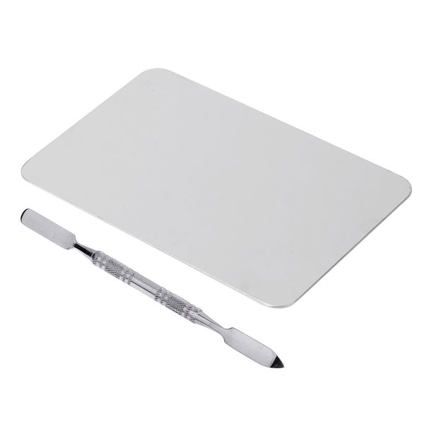 1 set nail art metal color palette mixing acrylic gel polish painting drawing color paint dish glue palettes tools, Silver
1 set nail art metal color palette mixing acrylic gel polish painting drawing color paint dish glue palettes tools, Silver