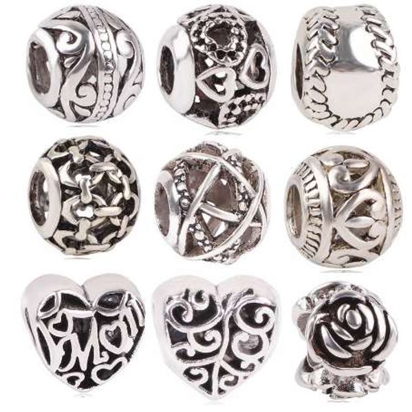 dodocharms new antique silver color softball rose love hollow mom bead charm for european charm bracelets, Black
dodocharms new antique silver color softball rose love hollow mom bead charm for european charm bracelets, Black