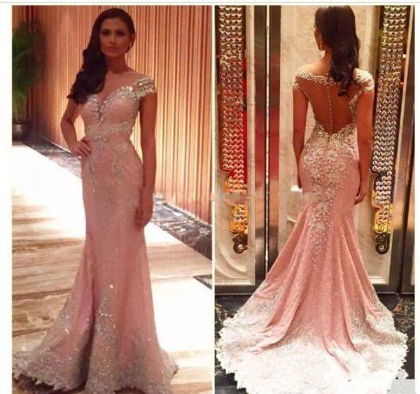 pink crystal beaded evening dresses sheer neck lace applique mermaid prom party gowns special occasion dress, Black;red
pink crystal beaded evening dresses sheer neck lace applique mermaid prom party gowns special occasion dress, Black;red