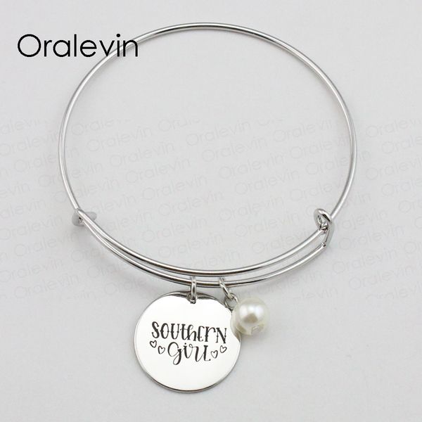 southern girl inspirational hand stamped engraved charm pendant wire expandable bracelet gift fashion jewelry,10pcs/lot,#ln1849b, Black
southern girl inspirational hand stamped engraved charm pendant wire expandable bracelet gift fashion jewelry,10pcs/lot,#ln1849b, Black