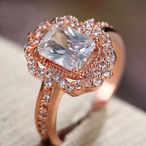 plated rose gold zircon gemstone square diamond princess ring fashion engagement female jewelry gift, Silver
plated rose gold zircon gemstone square diamond princess ring fashion engagement female jewelry gift, Silver