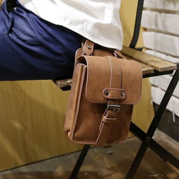 new men crazy horse pu leather small waist pack mobile phone case travel bags small men's belt bag vintage brown xp5641
new men crazy horse pu leather small waist pack mobile phone case travel bags small men's belt bag vintage brown xp5641