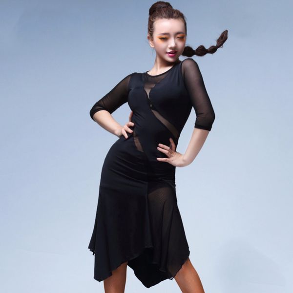 latin dance dress women mesh wrapping gatsby dress perspective sleeve vestidos con flecos skirt mesh stitching robe de danse, Black;red
latin dance dress women mesh wrapping gatsby dress perspective sleeve vestidos con flecos skirt mesh stitching robe de danse, Black;red