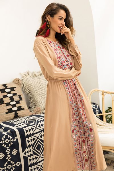 women long dress bohemian floral printed vintage autumn o neck long sleeve casual - 2xl fashion clothes, Black;gray
women long dress bohemian floral printed vintage autumn o neck long sleeve casual - 2xl fashion clothes, Black;gray