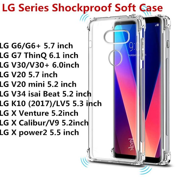 For LG Q8 Q Stylo 4 Q Stylus G6 G6+ G7 G7+ LV5 V20 V20 mini V30 X power 2 Transparent Anti-knock Clear Shockproof Soft TPU Case
For LG Q8 Q Stylo 4 Q Stylus G6 G6+ G7 G7+ LV5 V20 V20 mini V30 X power 2 Transparent Anti-knock Clear Shockproof Soft TPU Case