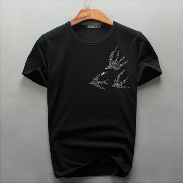 new men diamond design t shirt luxury t-shirts men funny t shirts brand cotton and tees, White;black
new men diamond design t shirt luxury t-shirts men funny t shirts brand cotton and tees, White;black