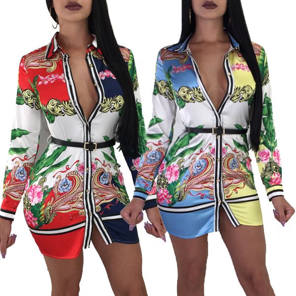 new arrive summer women bandage shirt dress full sleeve printed turn-down collar mini dresses vestido de festa s-3xl without belt, Black;gray
new arrive summer women bandage shirt dress full sleeve printed turn-down collar mini dresses vestido de festa s-3xl without belt, Black;gray