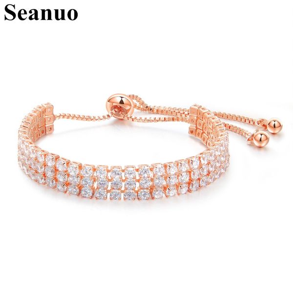 seanuo 2018 luxury 3 layers full cz stone women wedding charm bracelet jewelry fashion white & rose gold bridal crystal bracelet, Black
seanuo 2018 luxury 3 layers full cz stone women wedding charm bracelet jewelry fashion white & rose gold bridal crystal bracelet, Black