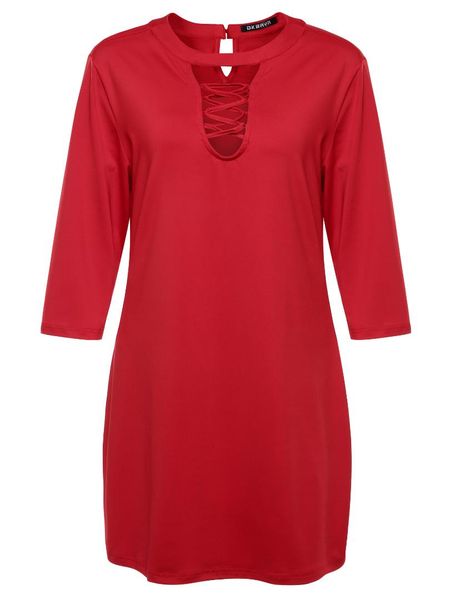 plus size 4xl dress women cross hollow out o-neck half sleeve dress spring summer ladies solid color slim mini vestidos, White;black
plus size 4xl dress women cross hollow out o-neck half sleeve dress spring summer ladies solid color slim mini vestidos, White;black