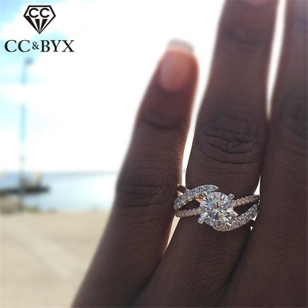 cc wedding rings for women bridal wedding luxury jewelry round stone cubic zirconia ring rose gold color aniios mujer cc2110, Silver
cc wedding rings for women bridal wedding luxury jewelry round stone cubic zirconia ring rose gold color aniios mujer cc2110, Silver