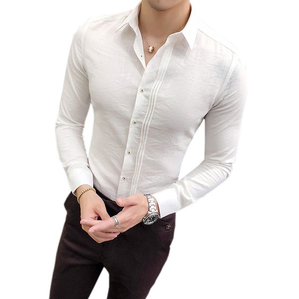high quality men shirt new slim fit solid business social shirts dress long sleeve formal wear work shirts for men clothes, White;black
high quality men shirt new slim fit solid business social shirts dress long sleeve formal wear work shirts for men clothes, White;black