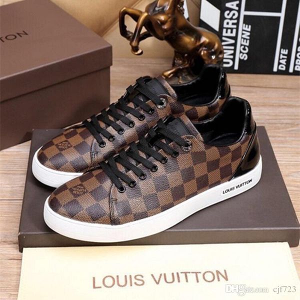 18ss Fashion Men's Casual Shoes Real Leather High Top Sneakers Students Running shoe printing luxury Dress shoes Brand Male shoes Size
18ss Fashion Men's Casual Shoes Real Leather High Top Sneakers Students Running shoe printing luxury Dress shoes Brand Male shoes Size
