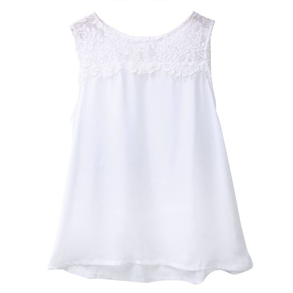 2018 women girls new fashion casual solid lace floral tanks summer loose chiffon tank plus size hot, White
2018 women girls new fashion casual solid lace floral tanks summer loose chiffon tank plus size hot, White