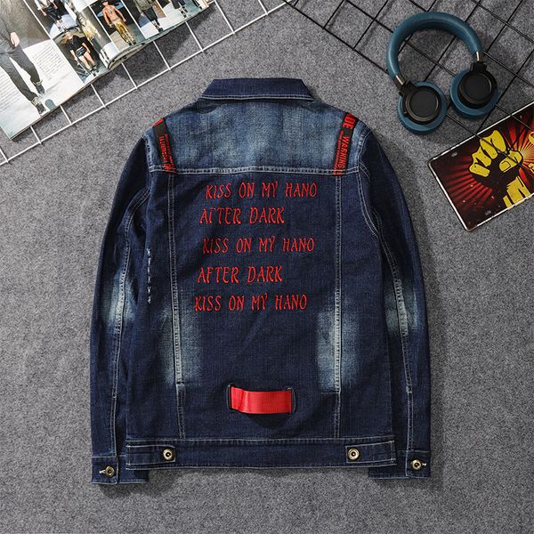 2018 new denim jacket printing webbing jeans jackets turn-down collar hip hop streetwear spring and autumn men denim jacket, Black;brown
2018 new denim jacket printing webbing jeans jackets turn-down collar hip hop streetwear spring and autumn men denim jacket, Black;brown