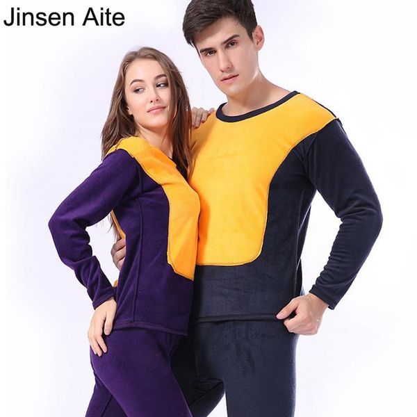 jinsen aite new arrival winter men's long johns cotton warm thickening fleece bottom women couple thermal underwear set js663, Black;brown
jinsen aite new arrival winter men's long johns cotton warm thickening fleece bottom women couple thermal underwear set js663, Black;brown