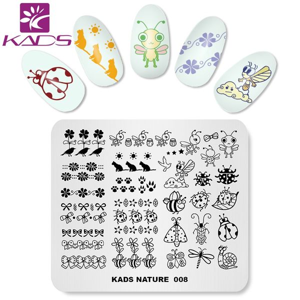 kads nature-008 nail stamping plates nature design bee snail cat bowknot nail art stamp template image plate diy manicure tool, White
kads nature-008 nail stamping plates nature design bee snail cat bowknot nail art stamp template image plate diy manicure tool, White