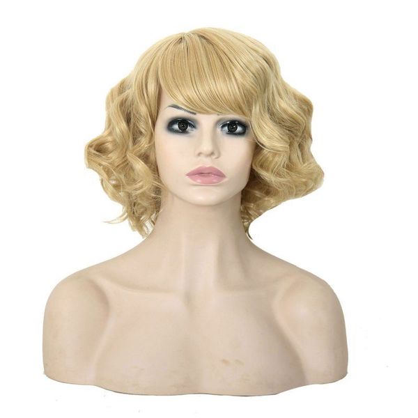 fashion womens retro wave curly wavy pinup wigs halloween cosplay wig, Black;brown
fashion womens retro wave curly wavy pinup wigs halloween cosplay wig, Black;brown