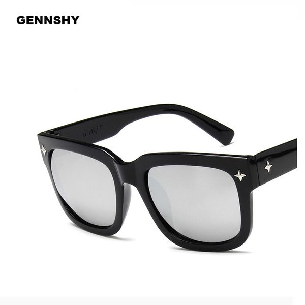 classic square sunglasses with nails men retro brand design sunglasses big frame silver mirror lenses driving uv400, White;black
classic square sunglasses with nails men retro brand design sunglasses big frame silver mirror lenses driving uv400, White;black
