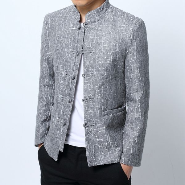 2018 new men's chinese style jacket fashion casual chinese stand collar zhongshan loading button suit jacket, Black;brown
2018 new men's chinese style jacket fashion casual chinese stand collar zhongshan loading button suit jacket, Black;brown