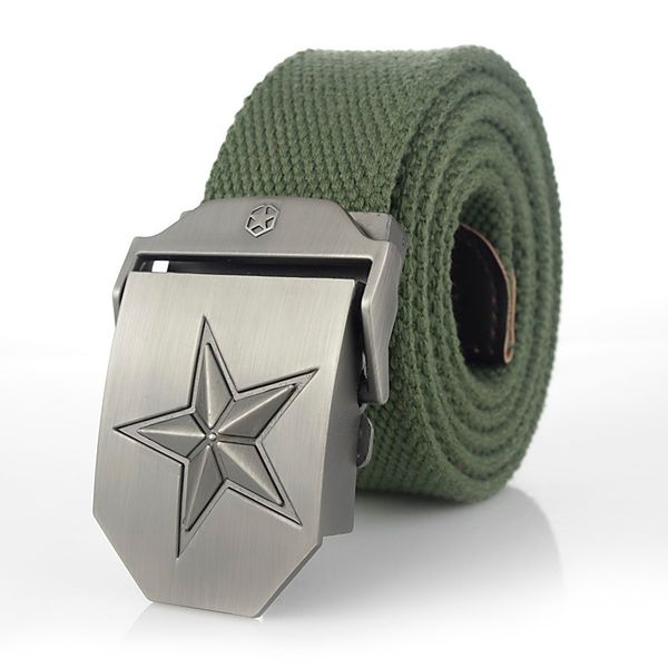 personality pentagram automatic buckle belt 4mm thick 3.8cm with canvas belts for woman cowboy belts for men, Black;brown
personality pentagram automatic buckle belt 4mm thick 3.8cm with canvas belts for woman cowboy belts for men, Black;brown