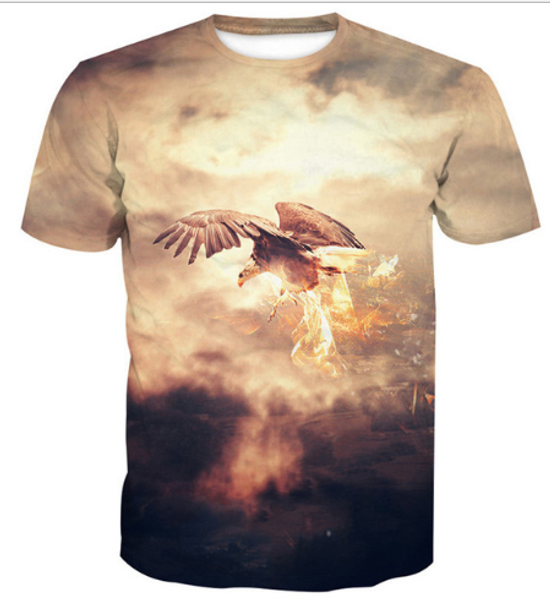 new arrival men/women flying eagle 3d printed t-shirt summe fashion hip hop casual t-shirt u396, White;black
new arrival men/women flying eagle 3d printed t-shirt summe fashion hip hop casual t-shirt u396, White;black