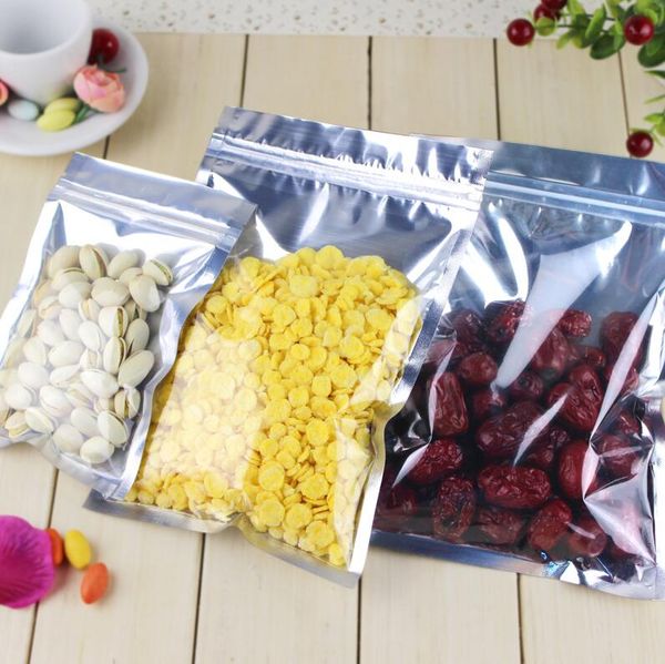 13 Sizes mylar bag Aluminum Foil Clear Resealable Valve Zipper Plastic Retail Packaging Packing Bag Zip Lock Mylar Bag Ziplock Package