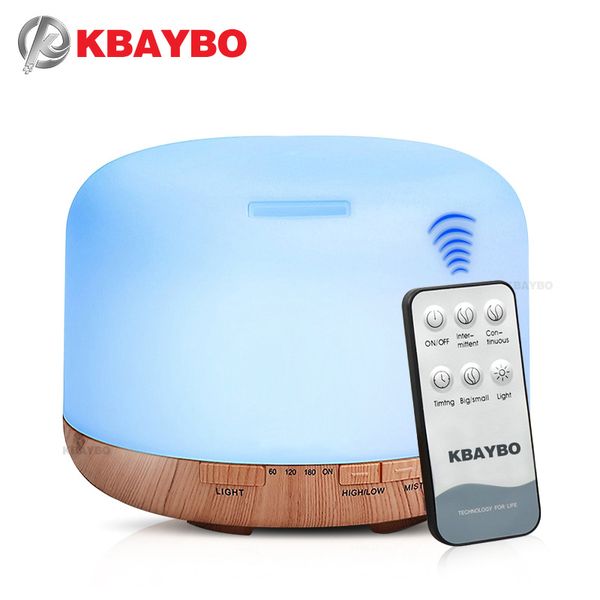 

kbaybo 550мл дистанционного управления ультразвуковой увлажнитель с 7 цветов светодиодные фонари электрический ароматерапия эфирное диффузор