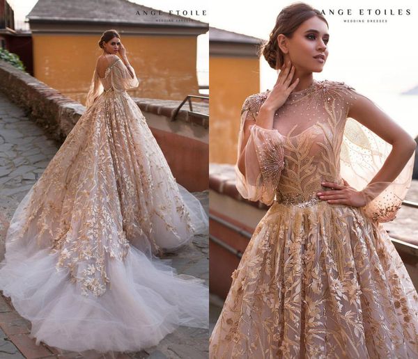 2019 gorgeous a line wedding dresses full lace appliqued pearls long train long sleeve country beach wedding dress plus size bridal gowns, White
2019 gorgeous a line wedding dresses full lace appliqued pearls long train long sleeve country beach wedding dress plus size bridal gowns, White