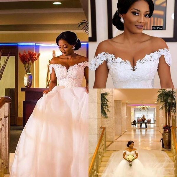 2019 elegant sheer neck off the shoulder wedding dresses lace appliques cape sleeve a line puff tulle bridal gown custom made bc0334
2019 elegant sheer neck off the shoulder wedding dresses lace appliques cape sleeve a line puff tulle bridal gown custom made bc0334