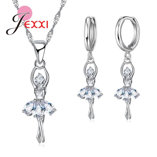 jexxi cute ballet dancer 925 sterling silver bridal jewelry set cubic zircon necklace pendant earrings stylish women gifts, Slivery;golden
jexxi cute ballet dancer 925 sterling silver bridal jewelry set cubic zircon necklace pendant earrings stylish women gifts, Slivery;golden