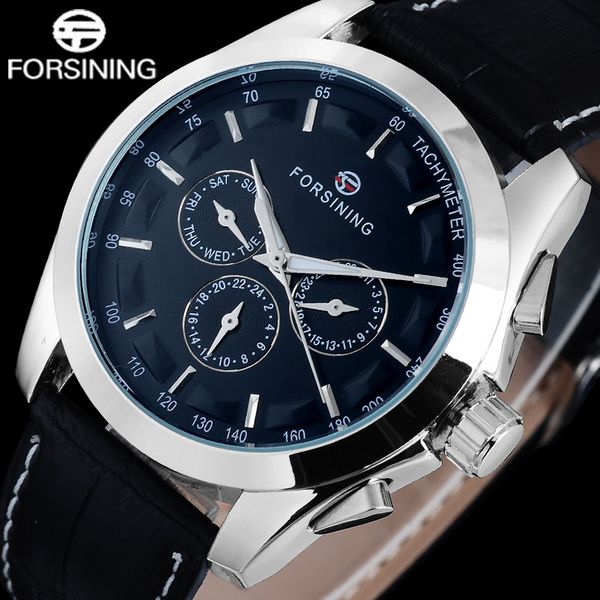 forsining mens automatich mechanical watches men black leather band 24h date week month calendar clock relogio masculino, Slivery;brown
forsining mens automatich mechanical watches men black leather band 24h date week month calendar clock relogio masculino, Slivery;brown