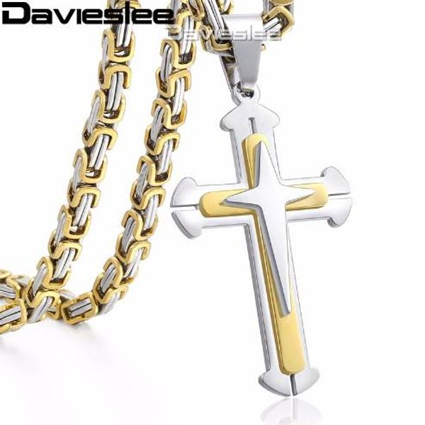 davieslee cross pendant necklace men 3 layer knight cross stainless steel chain silver gold black color ddlkp179
davieslee cross pendant necklace men 3 layer knight cross stainless steel chain silver gold black color ddlkp179