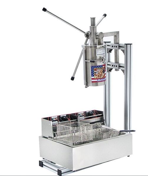 three whole sets commercial 7l vertical manual churrera churros machine/12l fryer /700ml filler ing
three whole sets commercial 7l vertical manual churrera churros machine/12l fryer /700ml filler ing