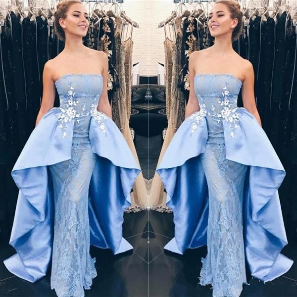 gorgeous blue satin strapless evening dresses with detachable lace appliques sheath zipper back party prom gowns dubai african custom made, Black;red
gorgeous blue satin strapless evening dresses with detachable lace appliques sheath zipper back party prom gowns dubai african custom made, Black;red