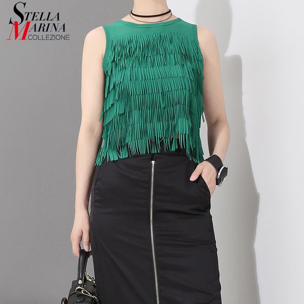 new 2018 korean style summer clothing sleeveless tank with tassel stitched solid green black girls cute wear femme 7117, White
new 2018 korean style summer clothing sleeveless tank with tassel stitched solid green black girls cute wear femme 7117, White