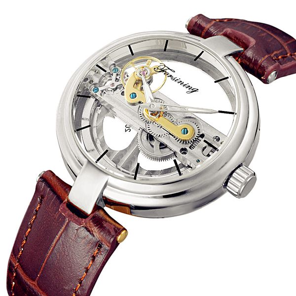 forsining men cool unique design hollow out automatic skeleton watch leather transparan mechanical wrist watch relogio masculino, Slivery;brown
forsining men cool unique design hollow out automatic skeleton watch leather transparan mechanical wrist watch relogio masculino, Slivery;brown