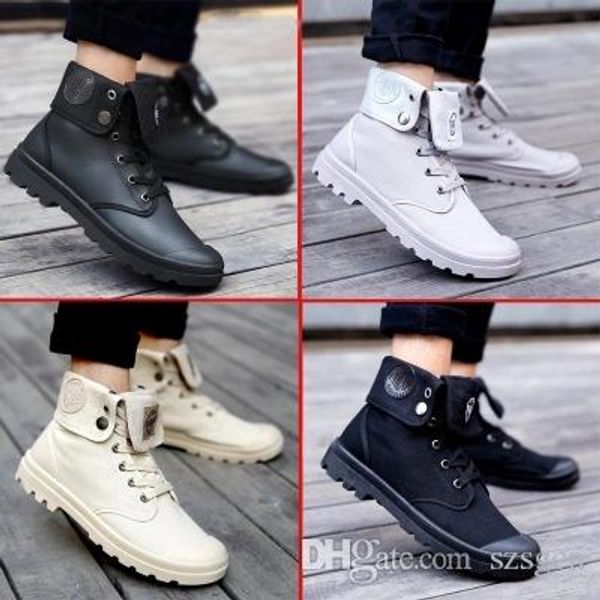 Comfortable Palladium Style Shoes For Women Men PU Leather Lace Up Flats Heels Waterproof Black Military Ankle Martin Brand Boots
Comfortable Palladium Style Shoes For Women Men PU Leather Lace Up Flats Heels Waterproof Black Military Ankle Martin Brand Boots
