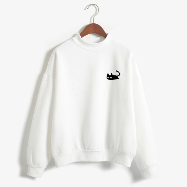 Autumn Casual Harajuku Kawaii Black Cat Sweatshirts Women Long Sleeve Turtleneck Tops Pullover Funny Cartoon Print Hoodies New
Autumn Casual Harajuku Kawaii Black Cat Sweatshirts Women Long Sleeve Turtleneck Tops Pullover Funny Cartoon Print Hoodies New