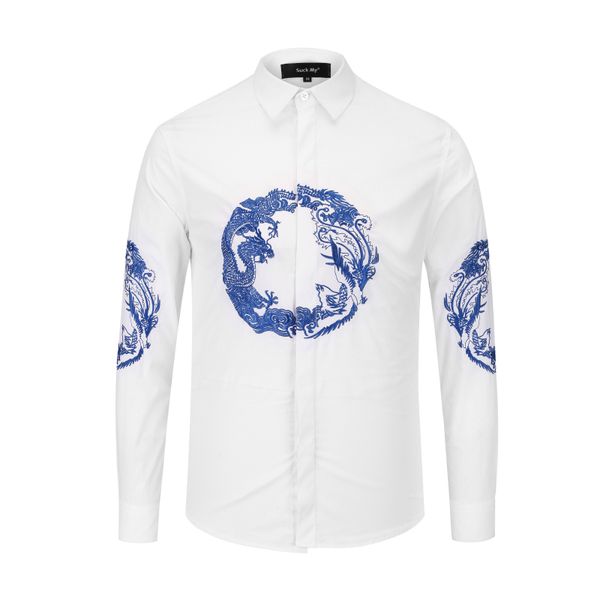 2018 new luxury men long sleeve cotton casual shirts designer 3d slim fit fashion england shirts -xxxl x308 p85, White;black 
2018 new luxury men long sleeve cotton casual shirts designer 3d slim fit fashion england shirts -xxxl x308 p85, White;black