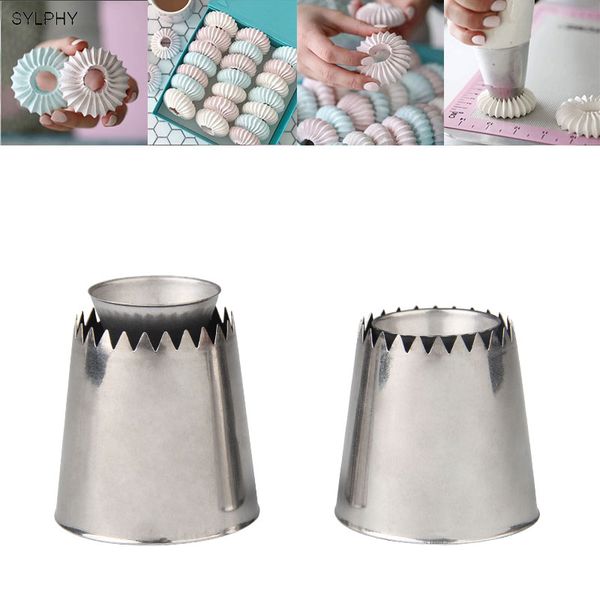 sylphy 2pcs large ring cream cake tips decoration nozzles set stainless steel icing piping pastry nozzle cupcake tools
sylphy 2pcs large ring cream cake tips decoration nozzles set stainless steel icing piping pastry nozzle cupcake tools
