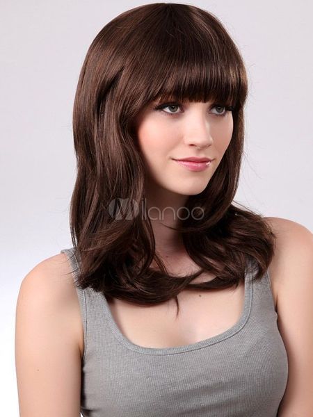 light brown long curls at ends synthetic quality woman's medium wig hair, Black;brown
light brown long curls at ends synthetic quality woman's medium wig hair, Black;brown