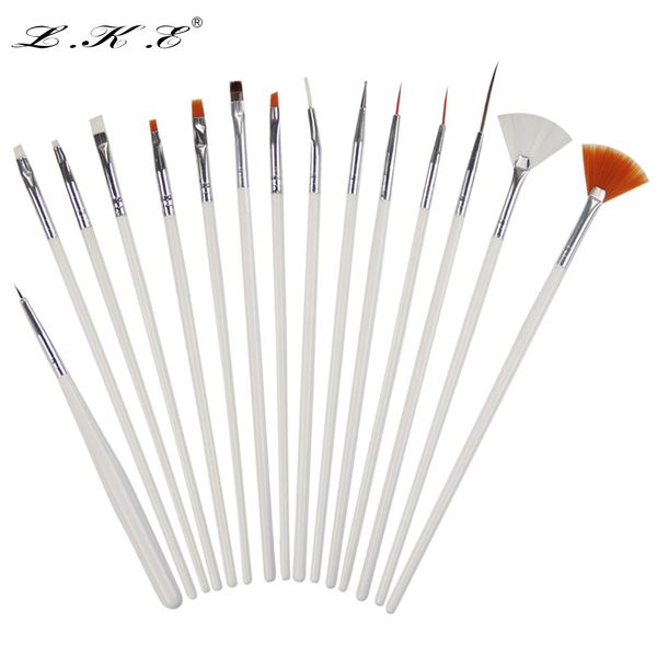 lke 15pcs nail art tool polish drawing brushes dotting tools white patinting pens nail brush for gel uv design manicure, Silver
lke 15pcs nail art tool polish drawing brushes dotting tools white patinting pens nail brush for gel uv design manicure, Silver